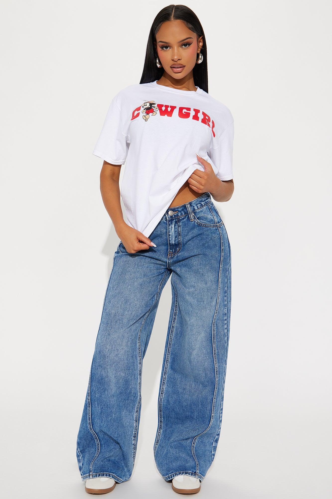 Giddy Up Cowgirl Minnie Mouse Tee - White Product Image
