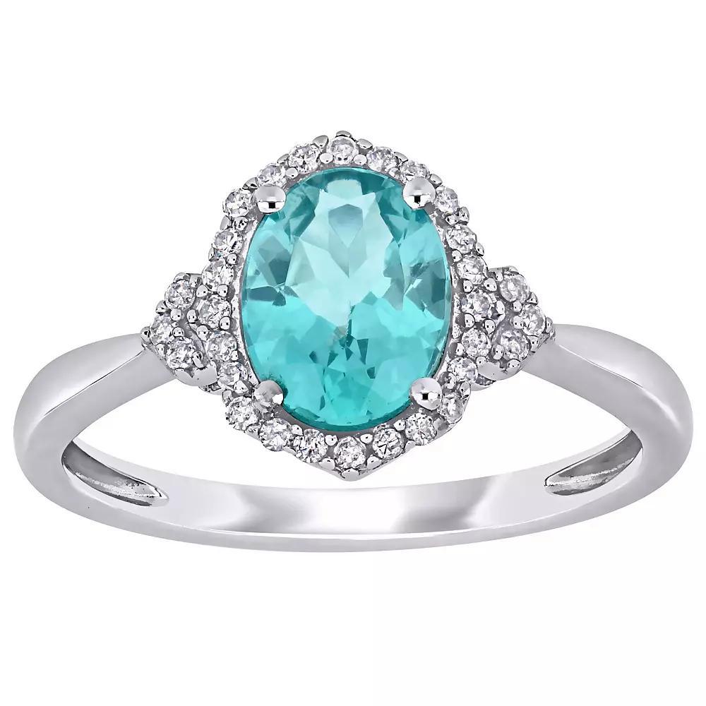 Stella Grace 10k White Gold 1/8 Carat T.W. Diamond & Apatite Ring, Women's, Size: 6, 10k Whgold Product Image