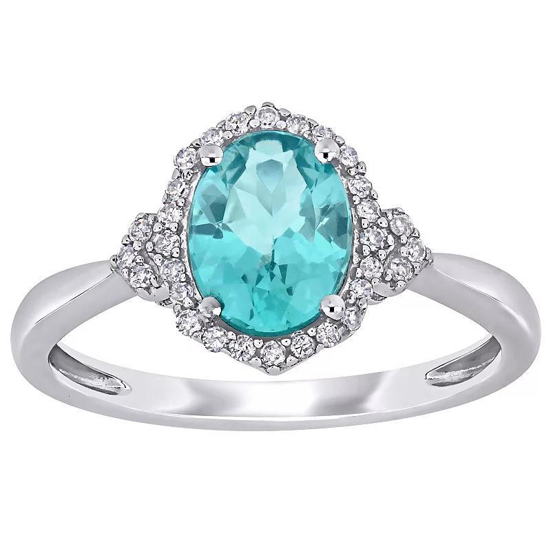 Stella Grace 10k White Gold 1/8 Carat T.W. Diamond & Apatite Ring, Women's, Size: 6, 10k Whgold Product Image