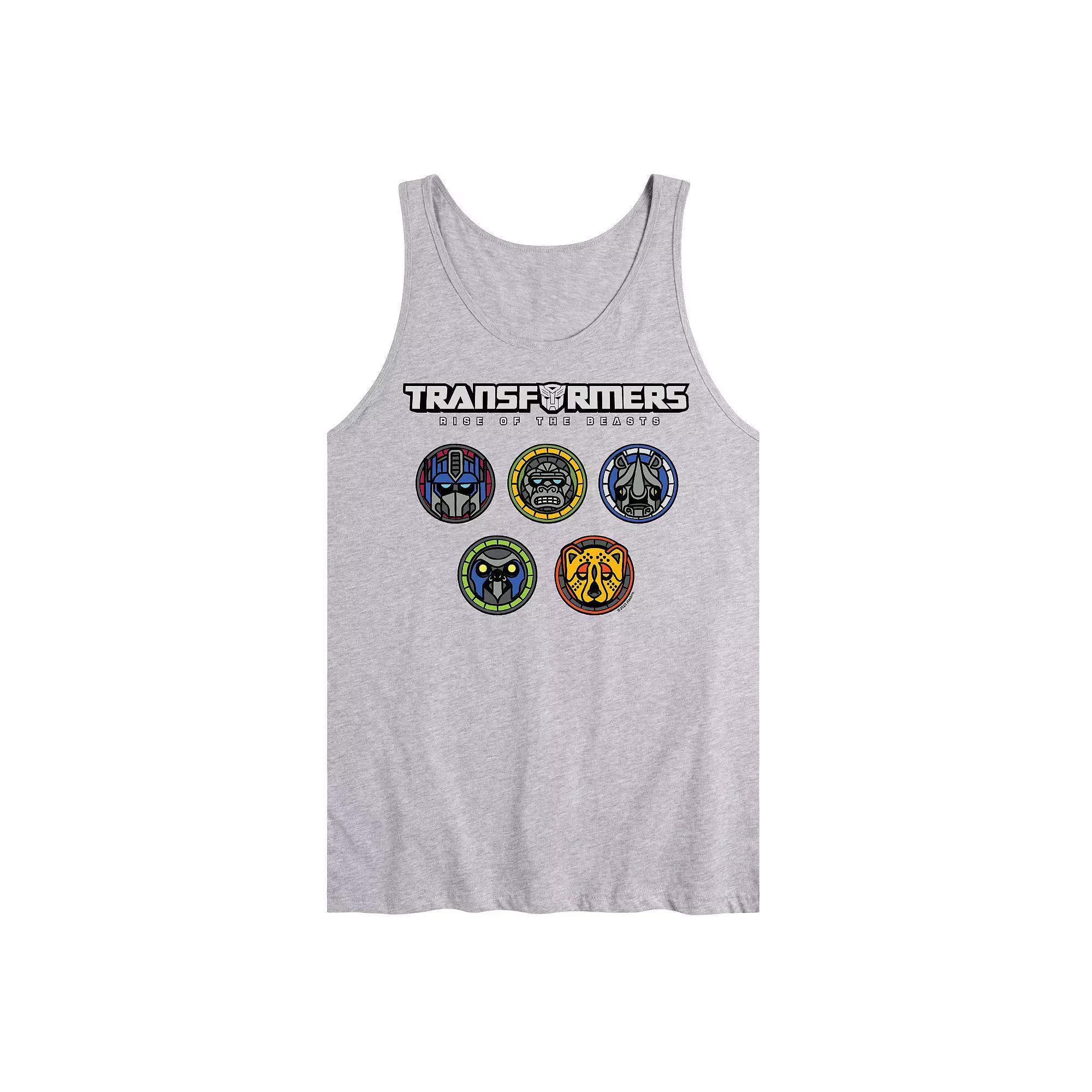 Mens Transformers Logo With Badges Graphic Tank Top Product Image