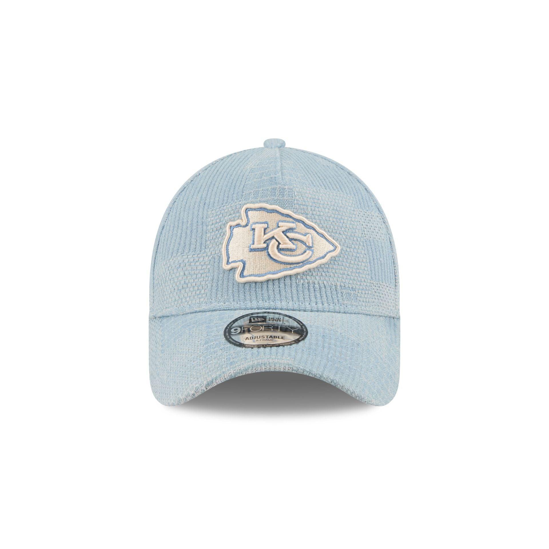Kansas City Chiefs Logo Essentials Denim 9FORTY A-Frame Snapback Hat Male Product Image