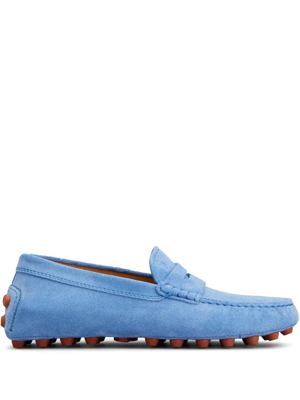 TOD'S Gommino Suede Driving Shoes In Blue Product Image