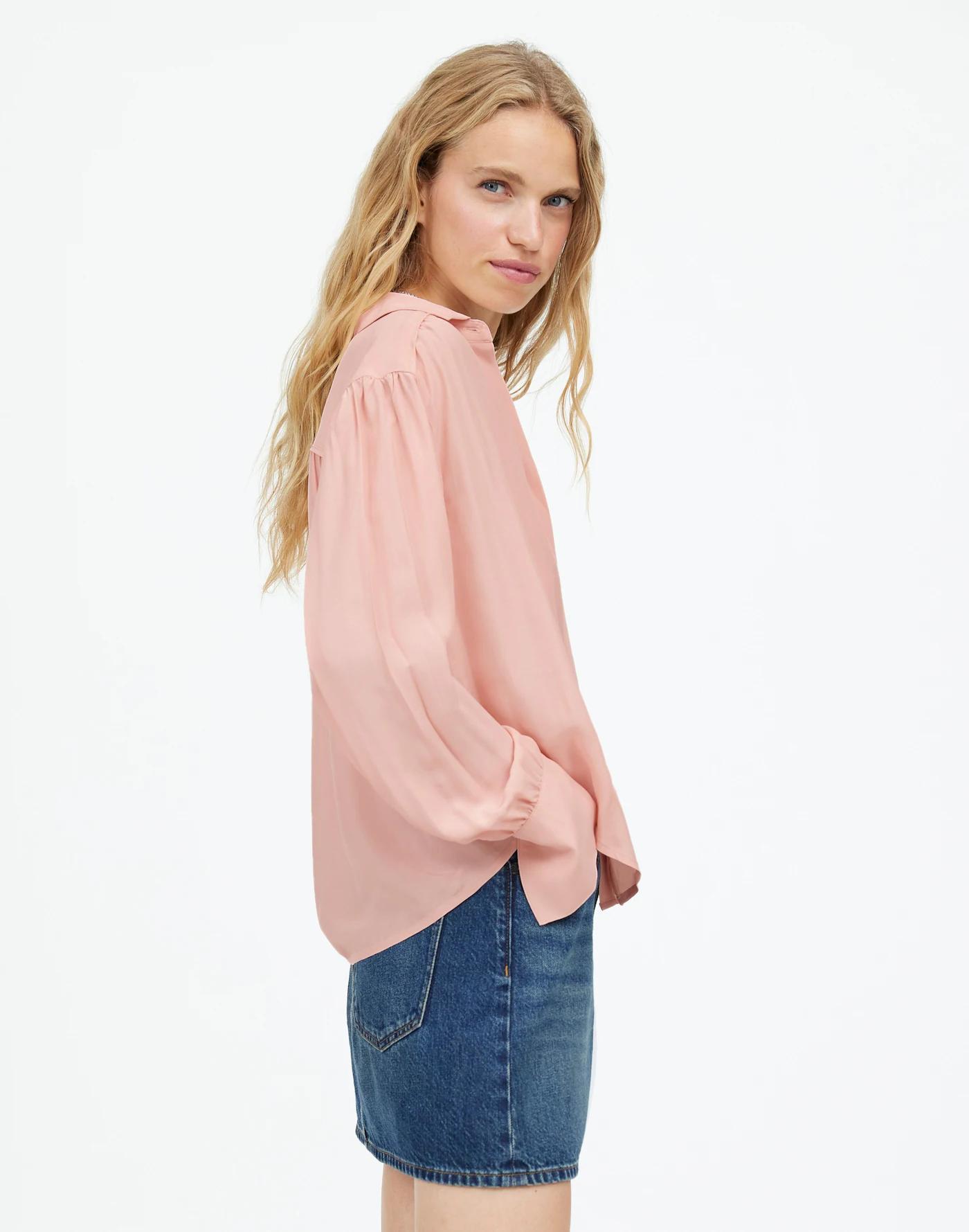Long-Sleeve Button-Front Top Product Image