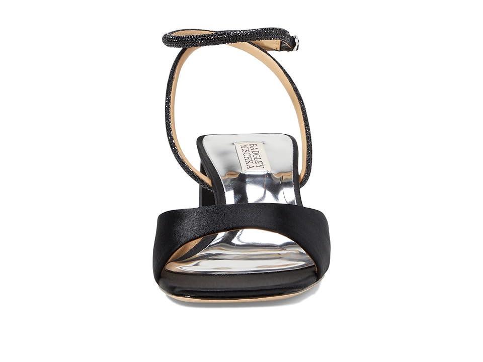 Infinity Crystal Satin Block-Heel Sandals Product Image