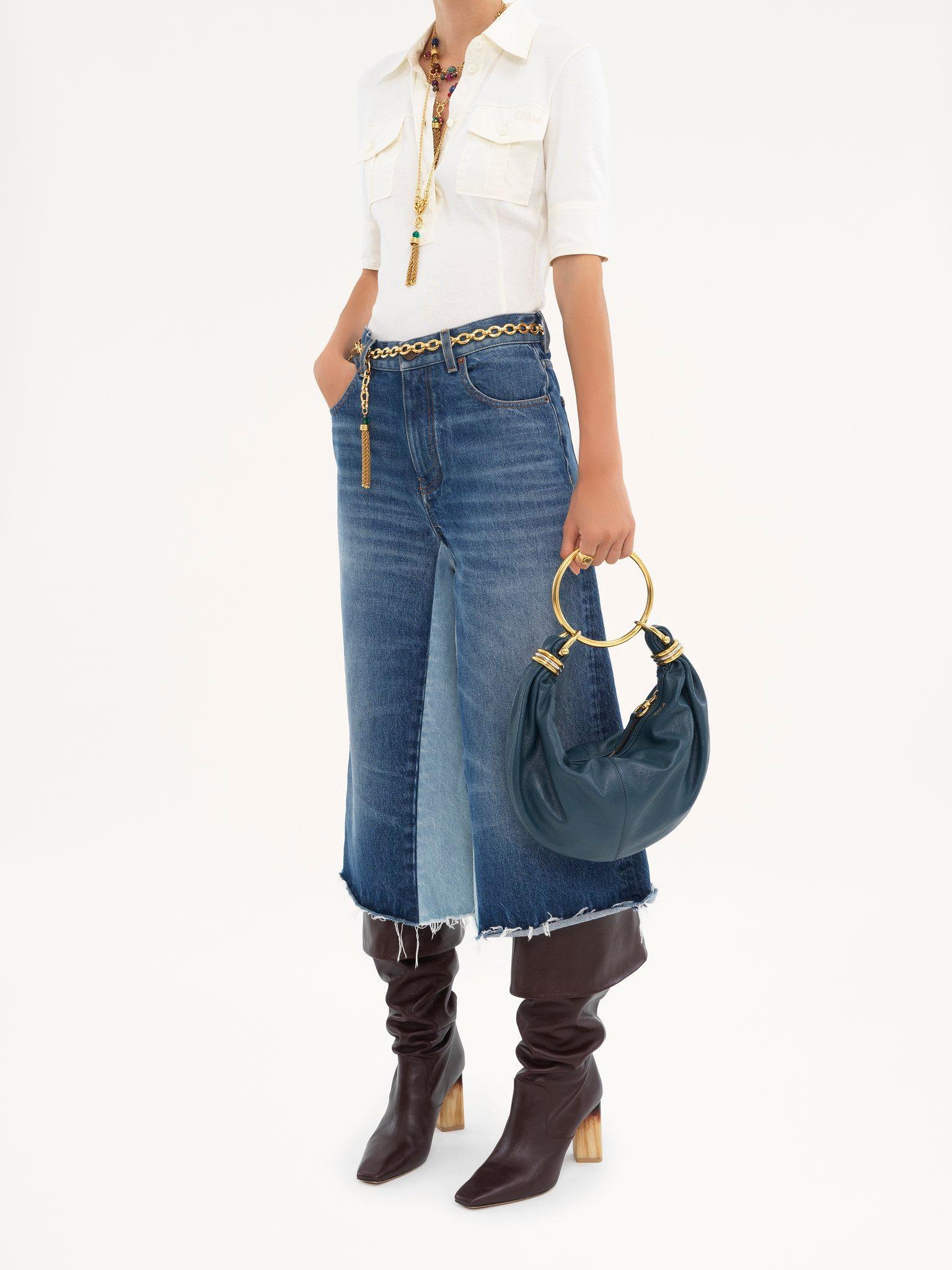 Small Bracelet hobo bag in grained leather Product Image