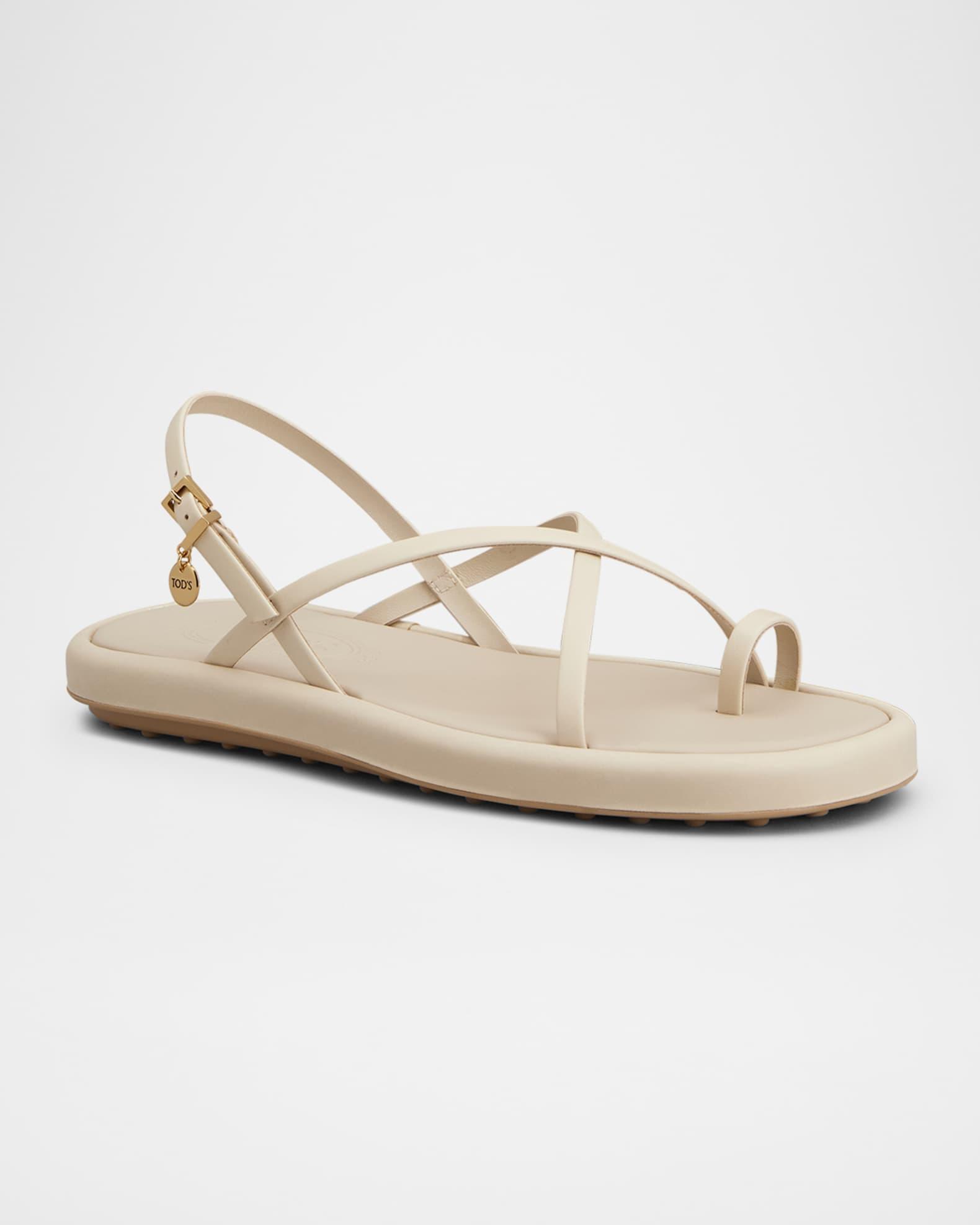 Multi-Strap Leather Toe-Loop Sandals Product Image