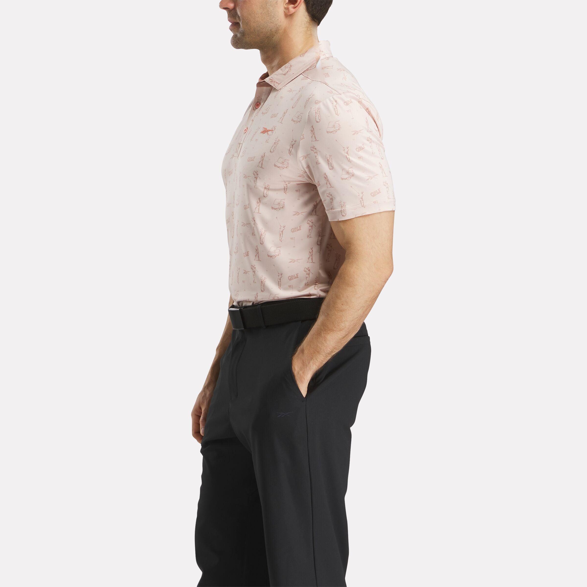 Men's Short Sleeve Tournament Etching Print Polo Shirt Male Product Image