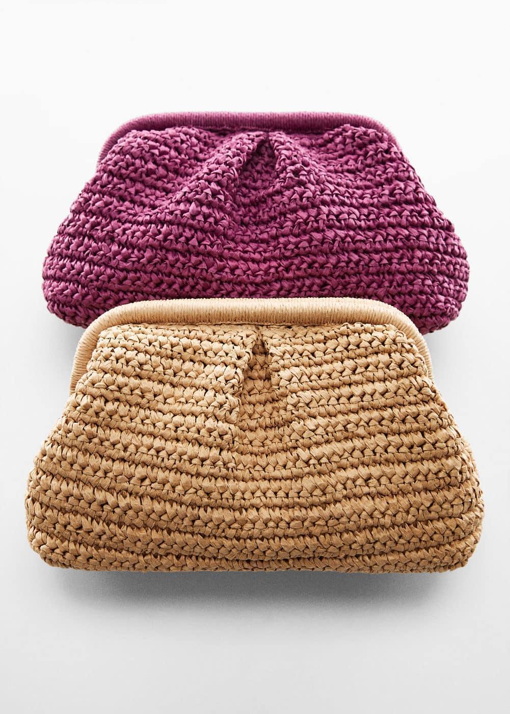 Mango Womens Natural Fiber Clutch Bag Product Image