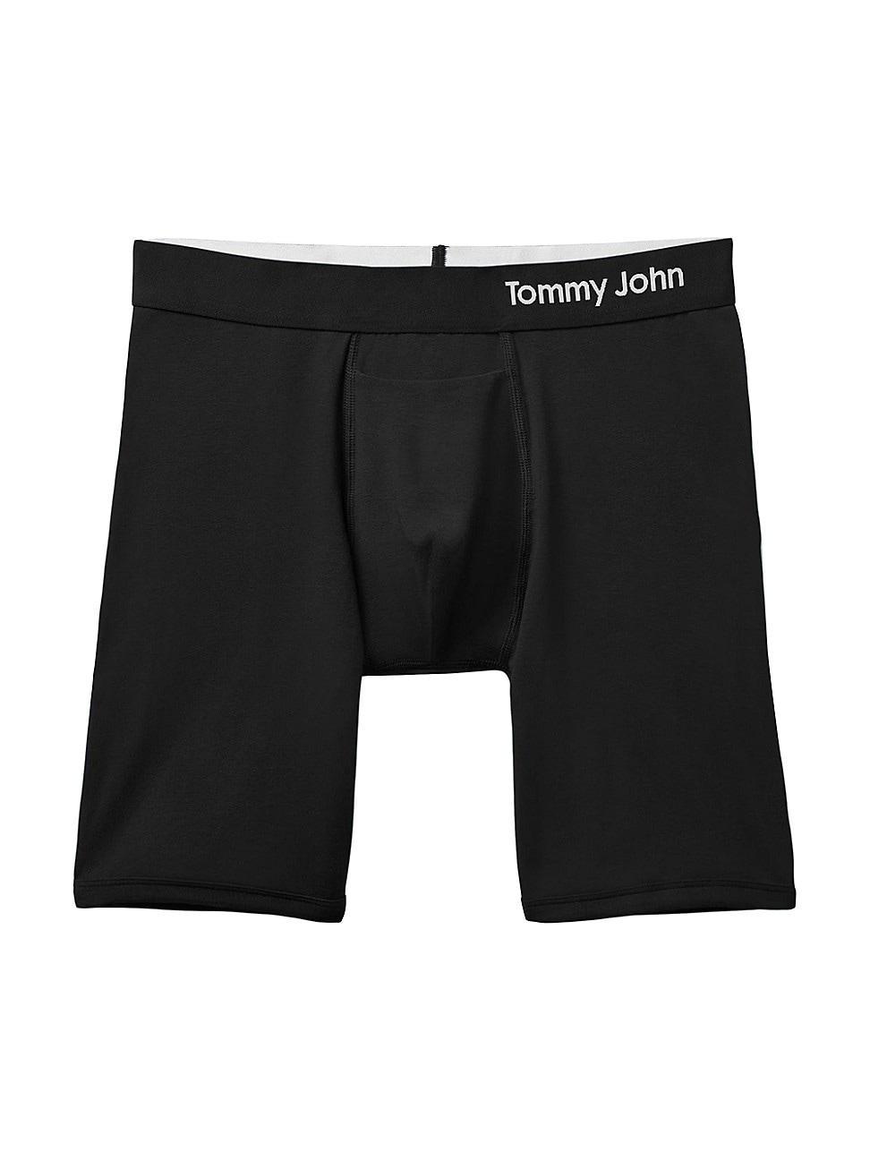 Tommy John Cool Cotton 8 Inseam Solid Boxer Briefs Product Image