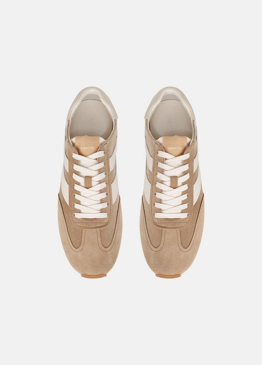 Mens Oasis Suede And Leather Runner Sneaker, New Camel/white Foam, Size 10.5 Vince Product Image