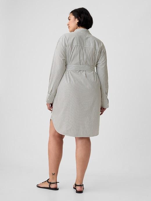 Organic Cotton Stripe Mini Shirtdress Product Image