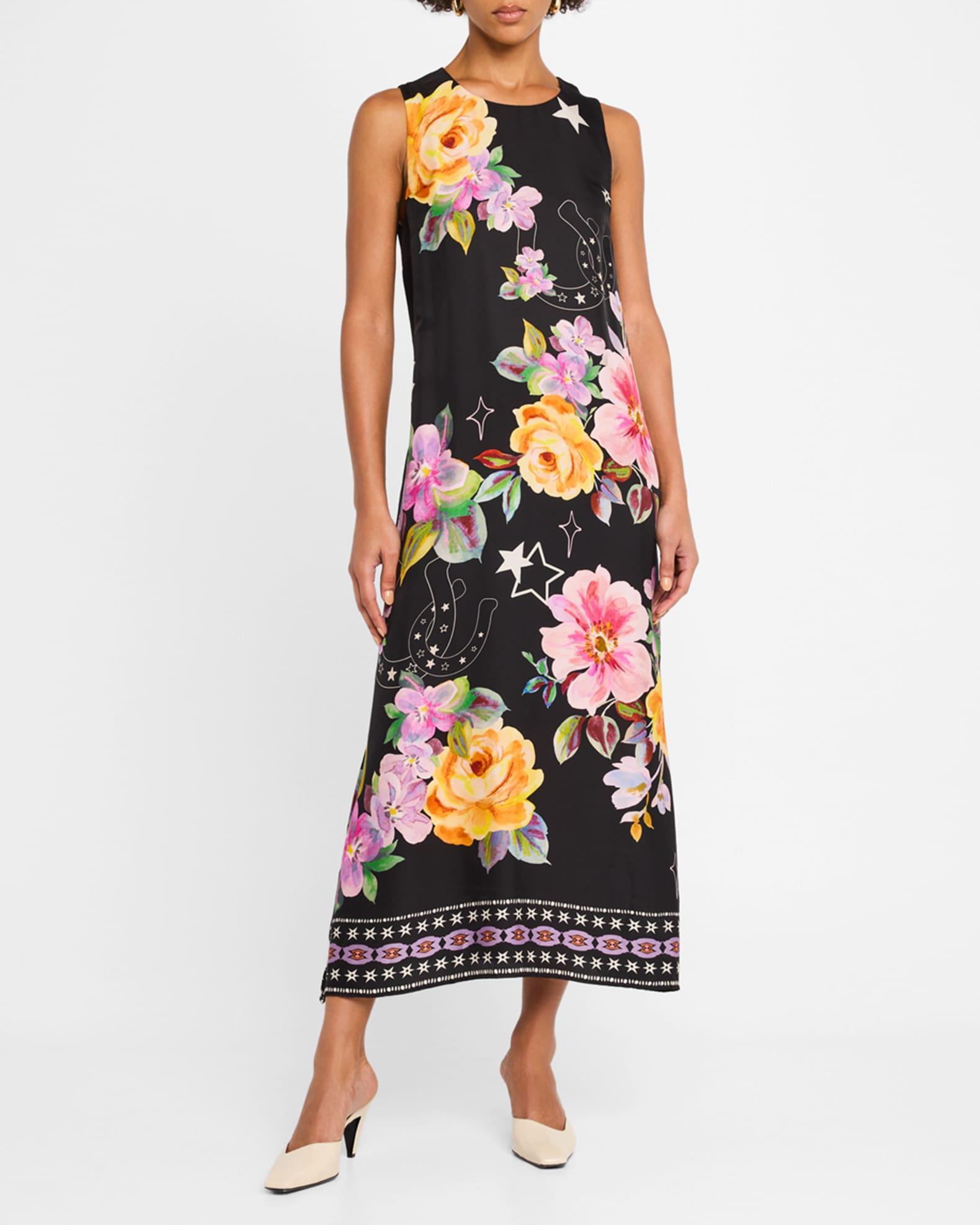 Karolina Sleeveless Floral-Print Midi Dress Product Image