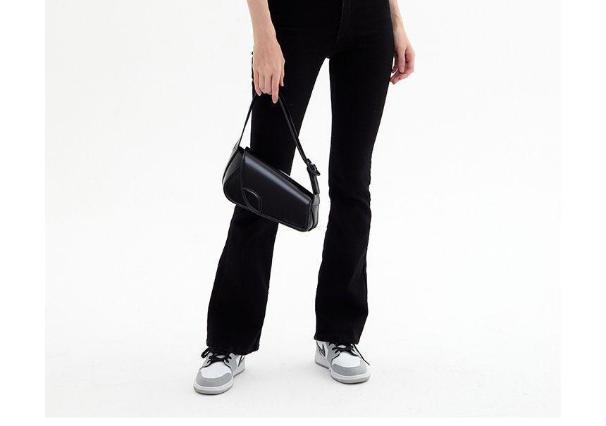 Short-Sleeve Knit Cropped Polo Shirt Product Image