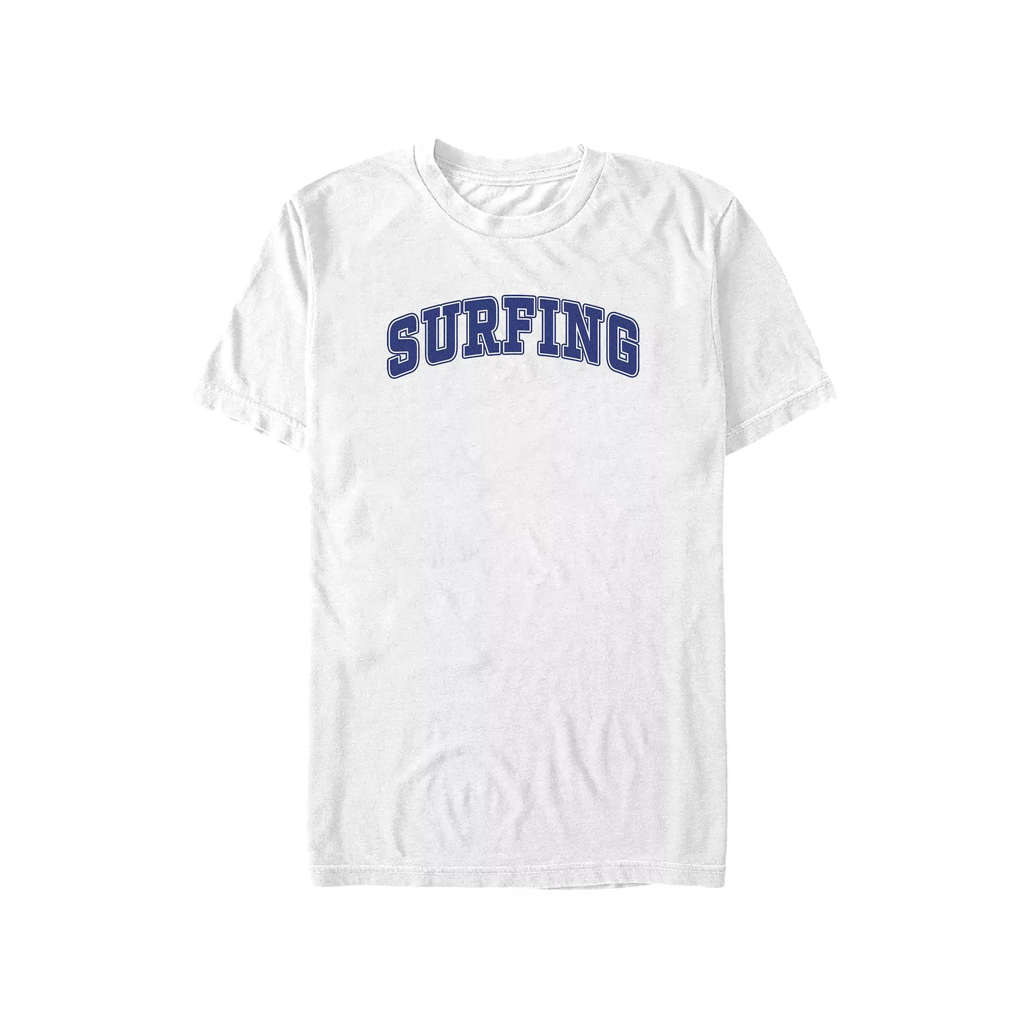 Big & Tall Surfing Graphic Tee, Men's, Size: 3XB, White Product Image