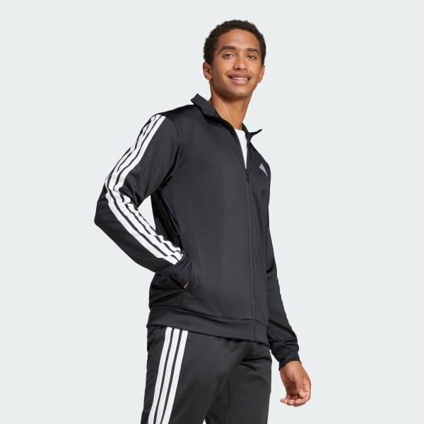 Men's adidas 3-Stripes Tricot Regular Sportswear Track Jacket, Size: XXL, Dark Blue Product Image