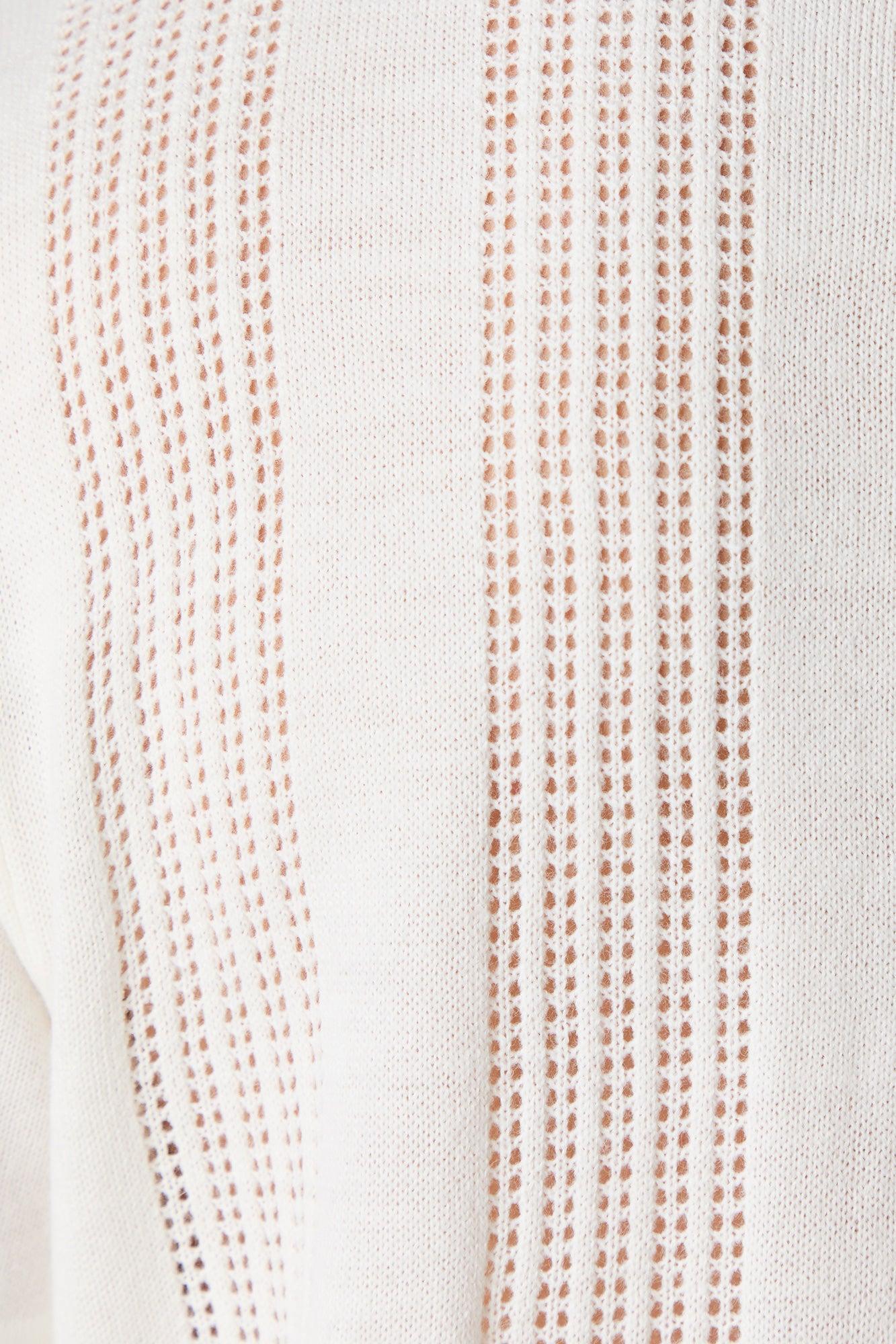Open Knit Polo Top Male Product Image