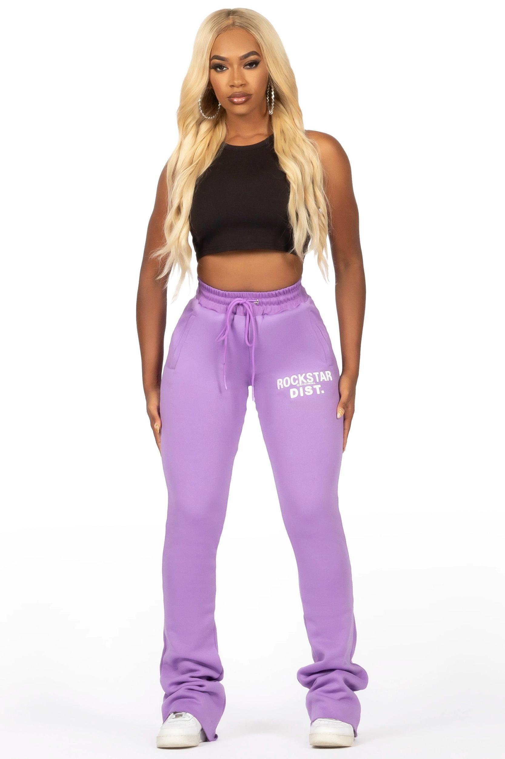 Juliana Purple Super Stacked Track Pant Female Product Image