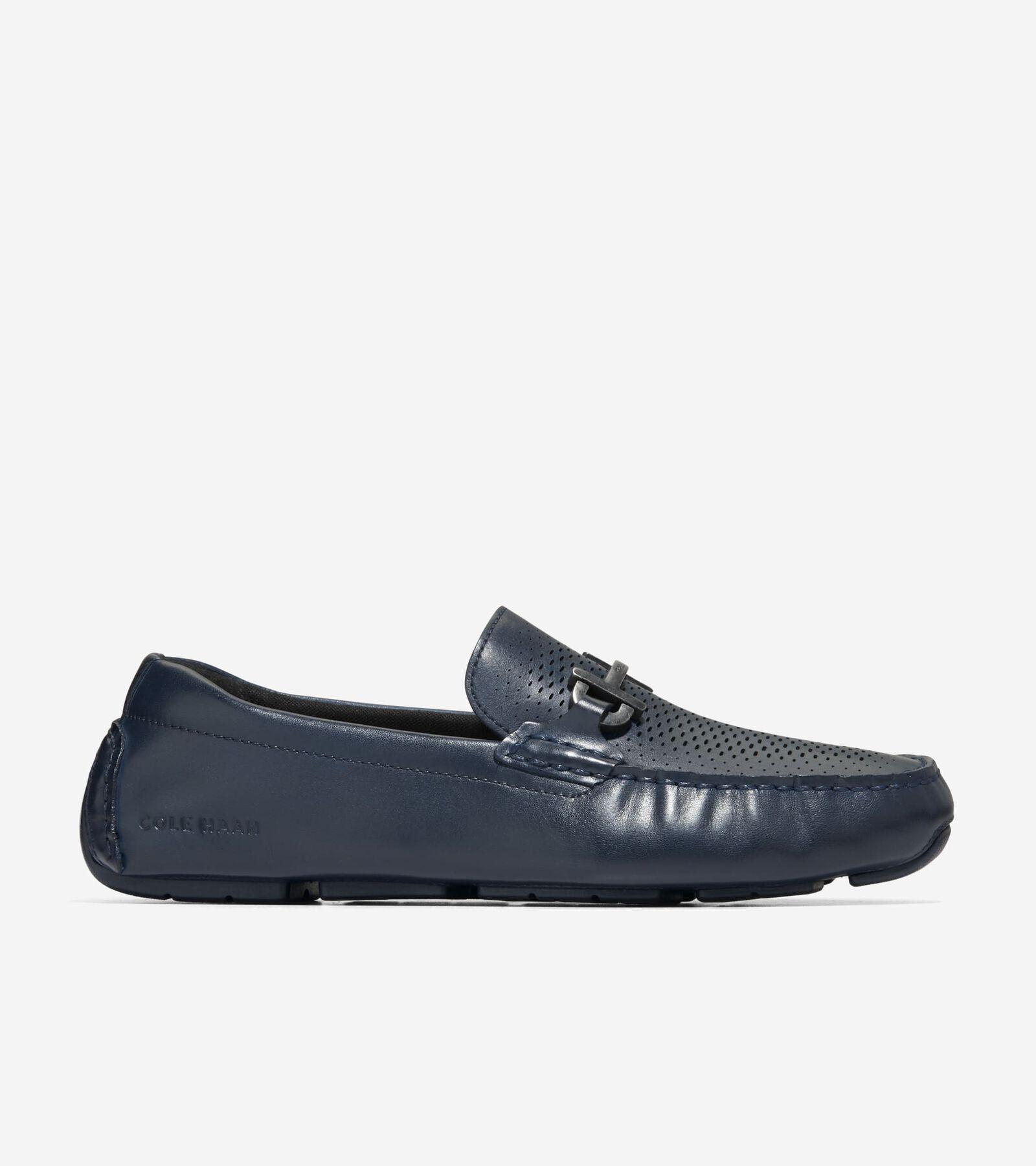Cole Haan Mens Grand Laser Bit Leather Drivers Product Image