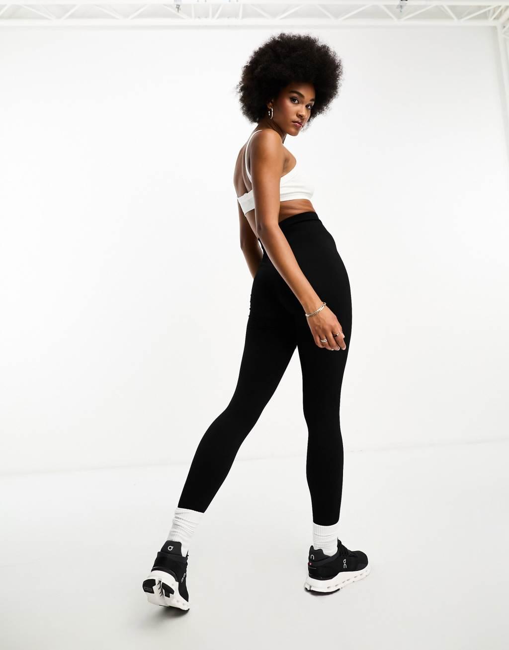 4505 Maternity Icon seamless rib gym legging in black  Product Image