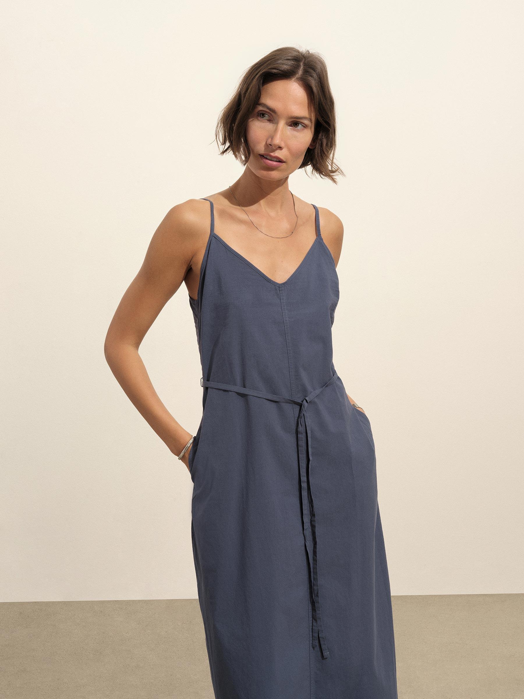 Bay Blue Mainstay Cotton Maxi Slip Dress Product Image