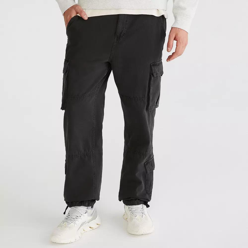 Men's Aeropostale Baggy Cargo Pants, Size: XL, Moonless Black Product Image