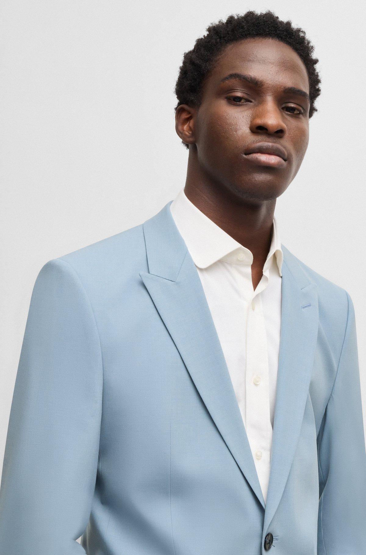 Extra-slim-fit blazer in wool-blend poplin Product Image