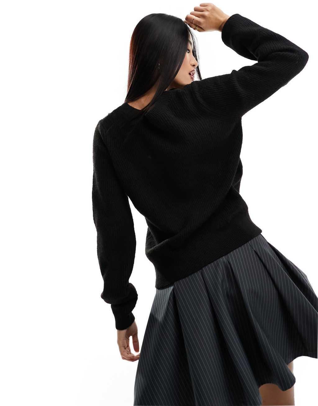 JDY reversible sweater with lace trim Product Image