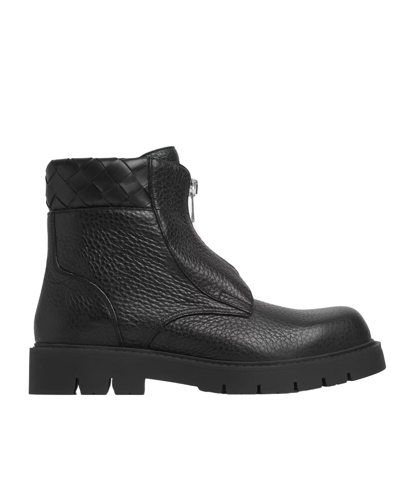 BOTTEGA VENETA Haddock Ankle Boots In Black Product Image