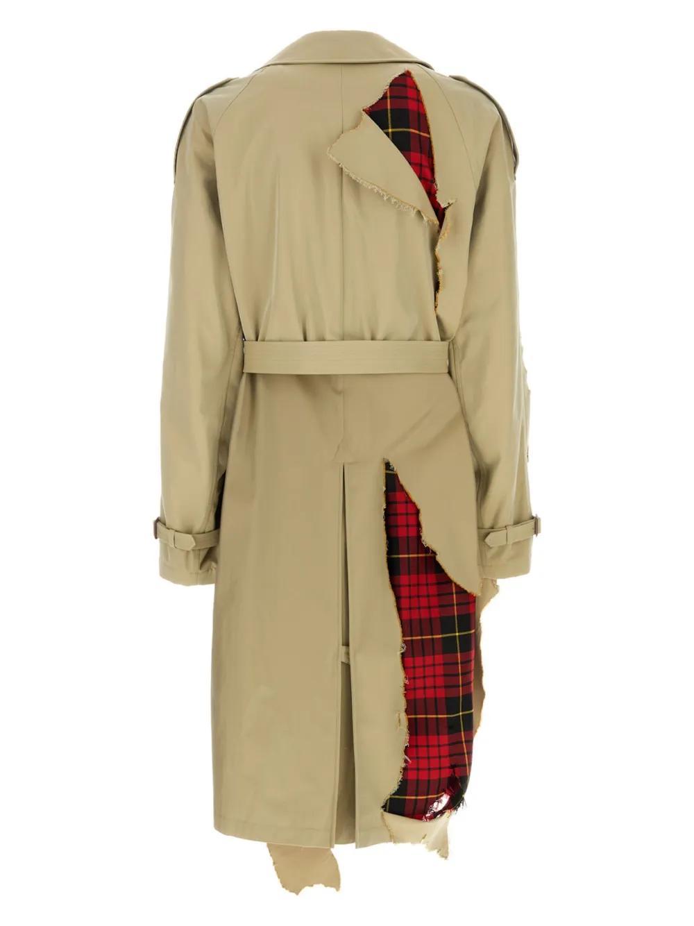 belted double breasted trench coat Product Image