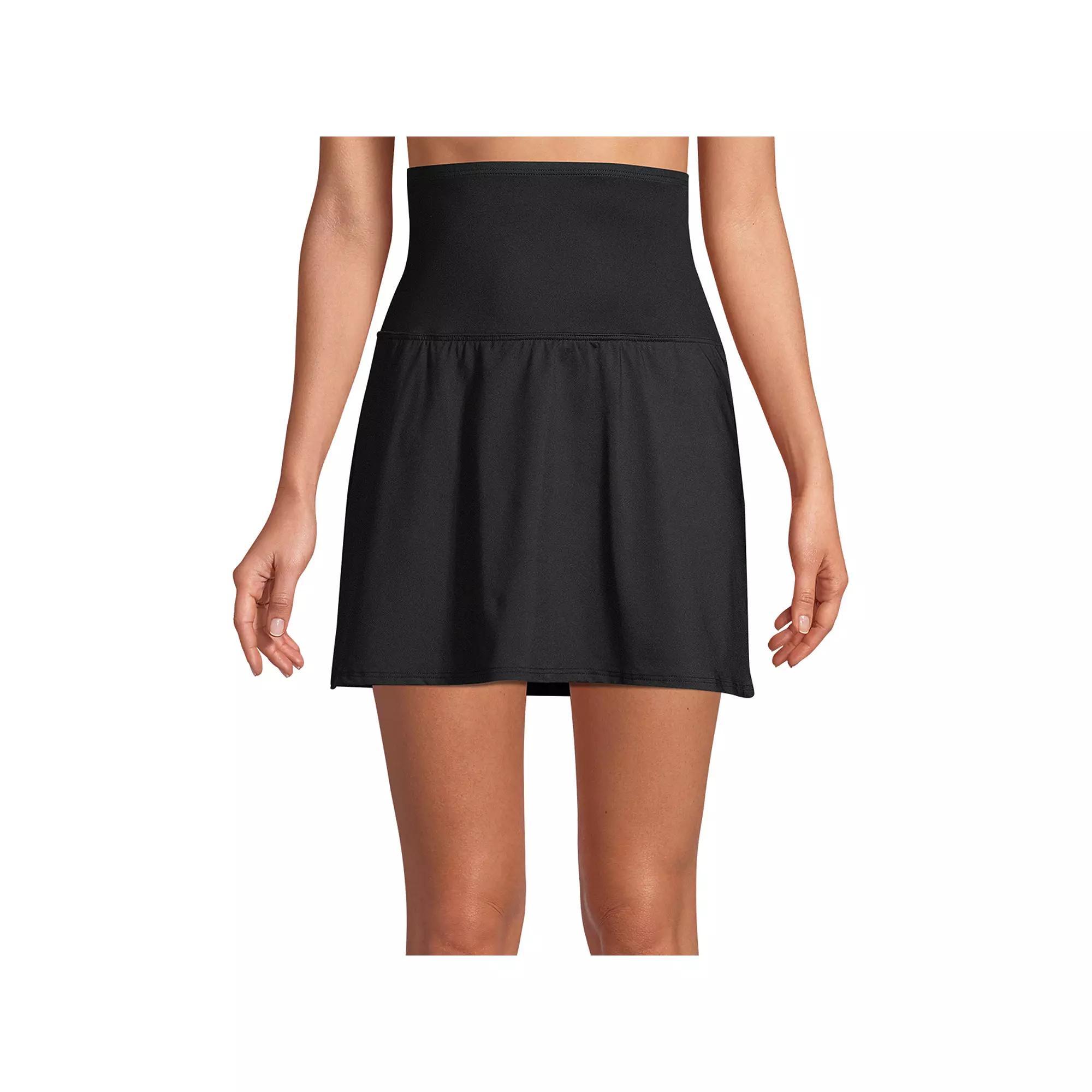 Plus Size Lands' End Tummy Control Ultra High-Waist Swim Skirt, Women's, Size: 24 W, Deep  Blue Product Image