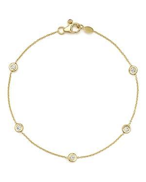 Roberto Coin 18K Yellow Gold Five Station Bracelet with Diamonds Product Image