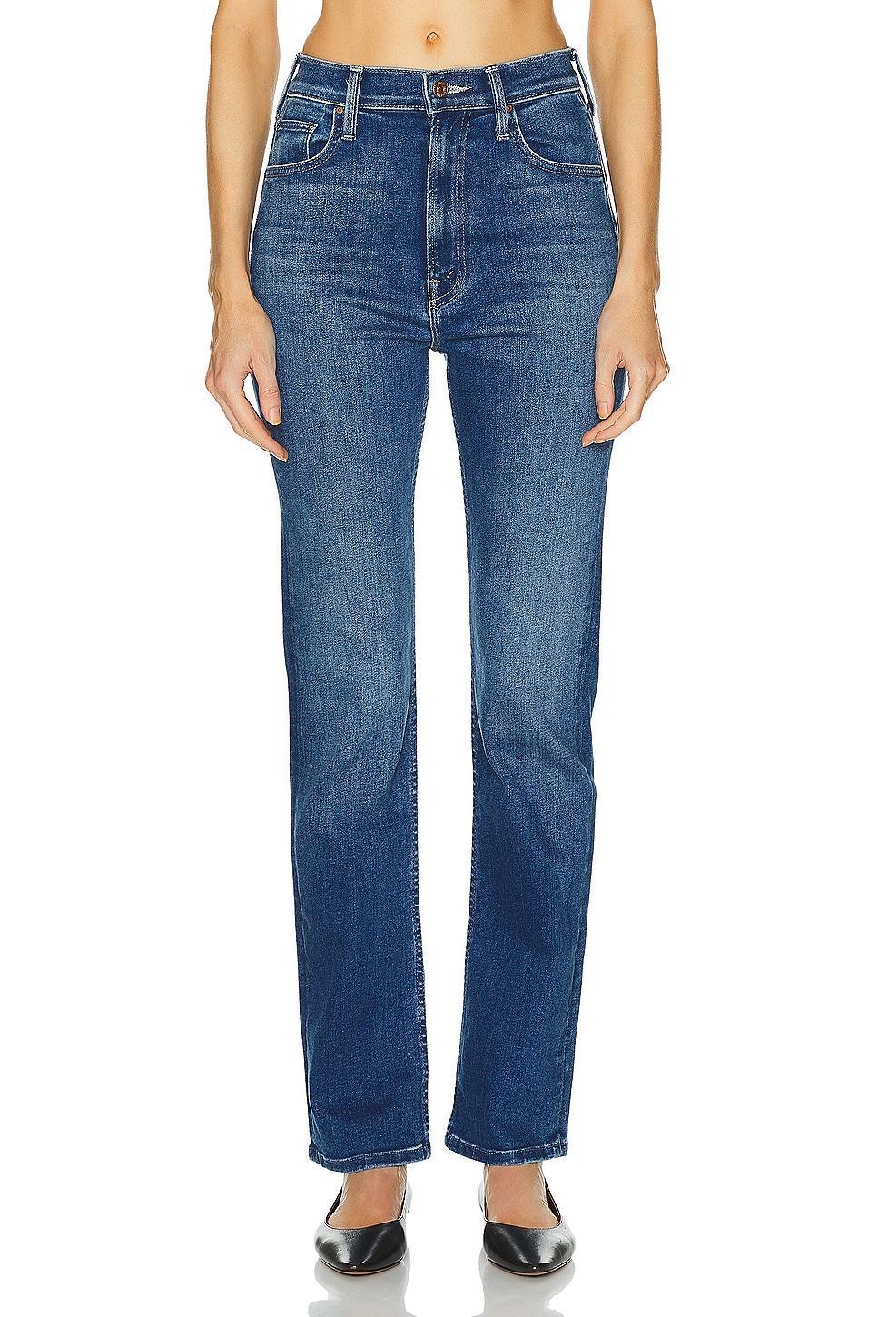 Mother High Rise Straight Jeans in Hue Are You Product Image