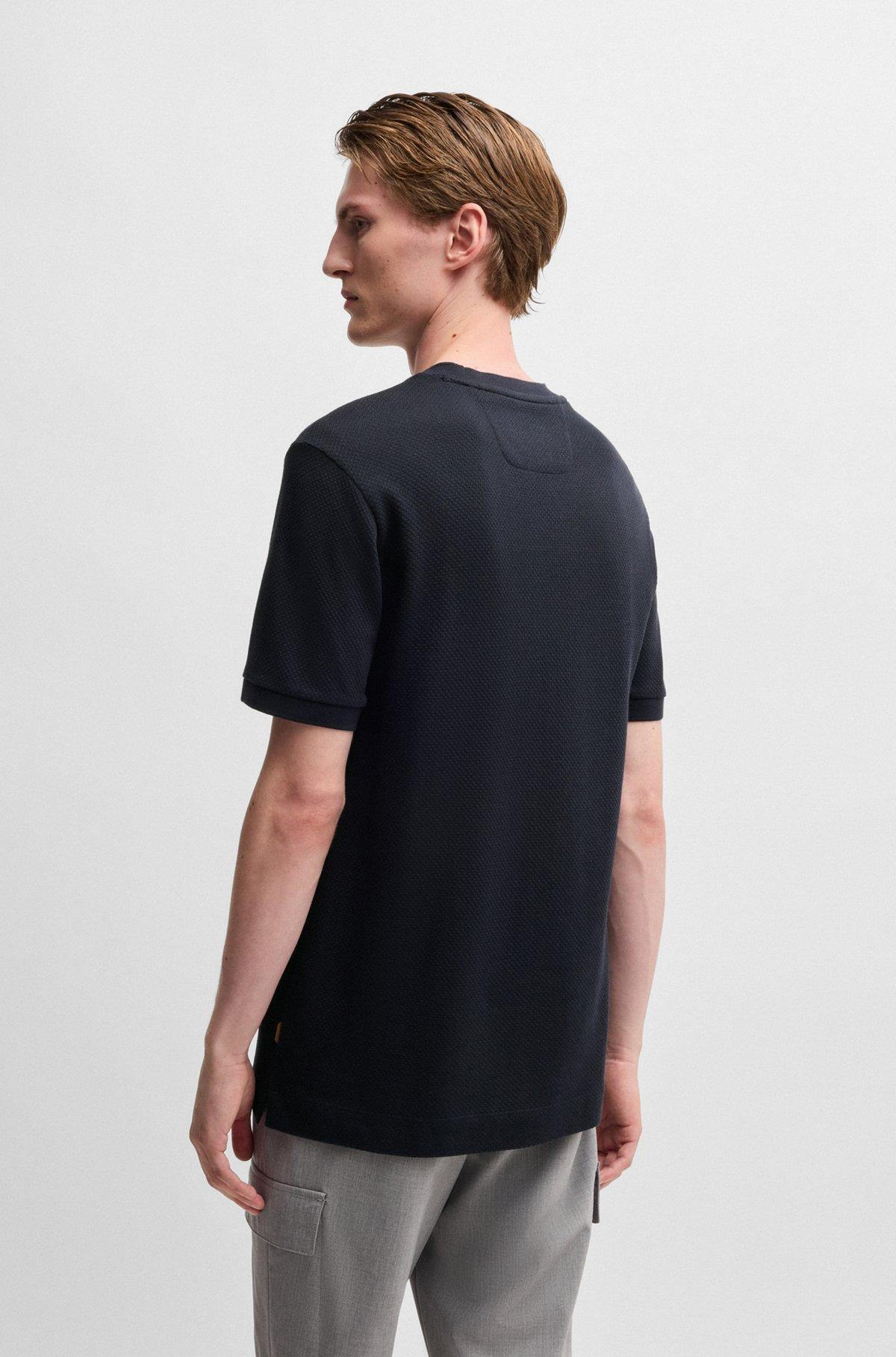 Bubble-structure T-shirt in cotton and silk Product Image