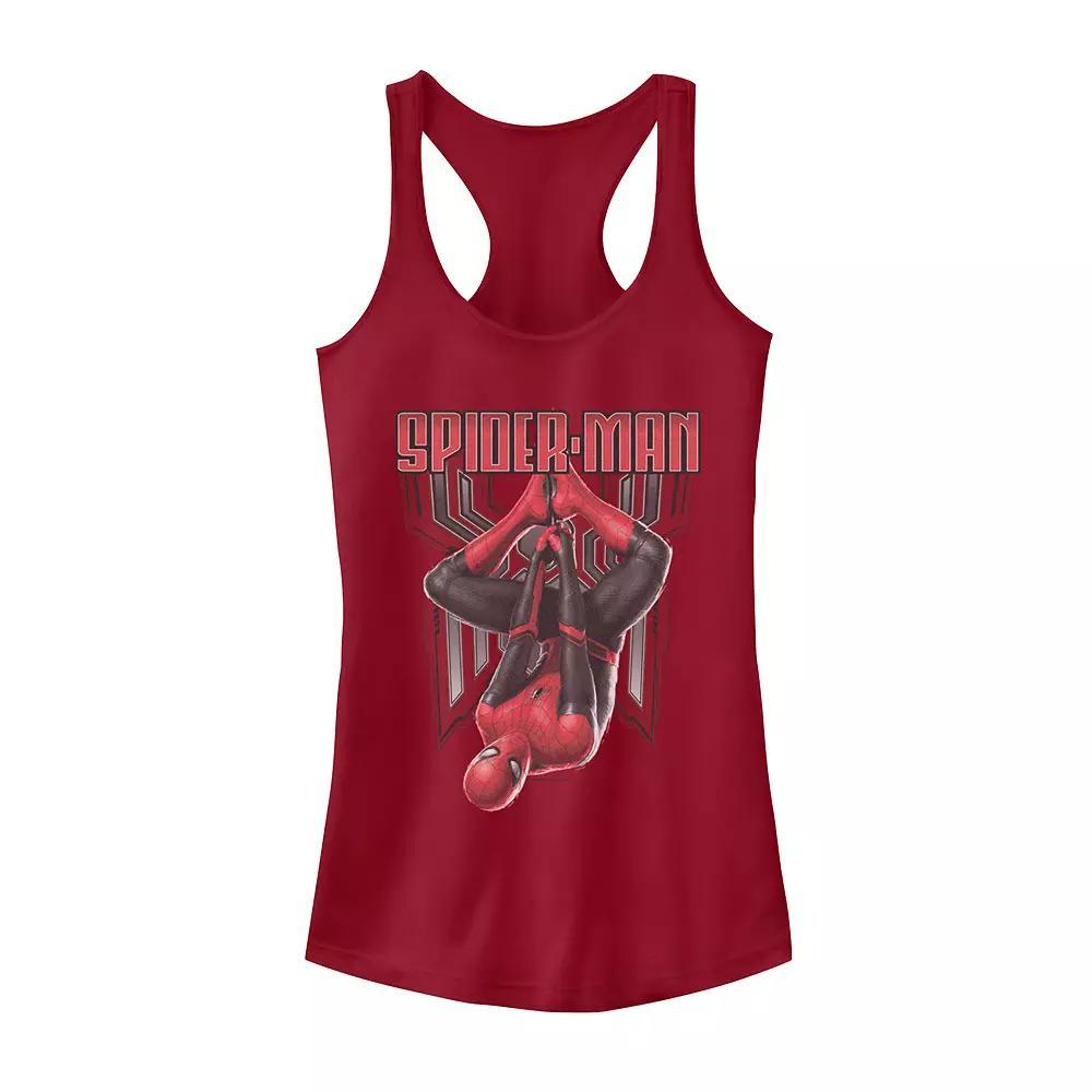 Juniors' Marvel Spider-Man Far From Home Hanging Around Tank Top, Girl's, Size: XL, Red Product Image