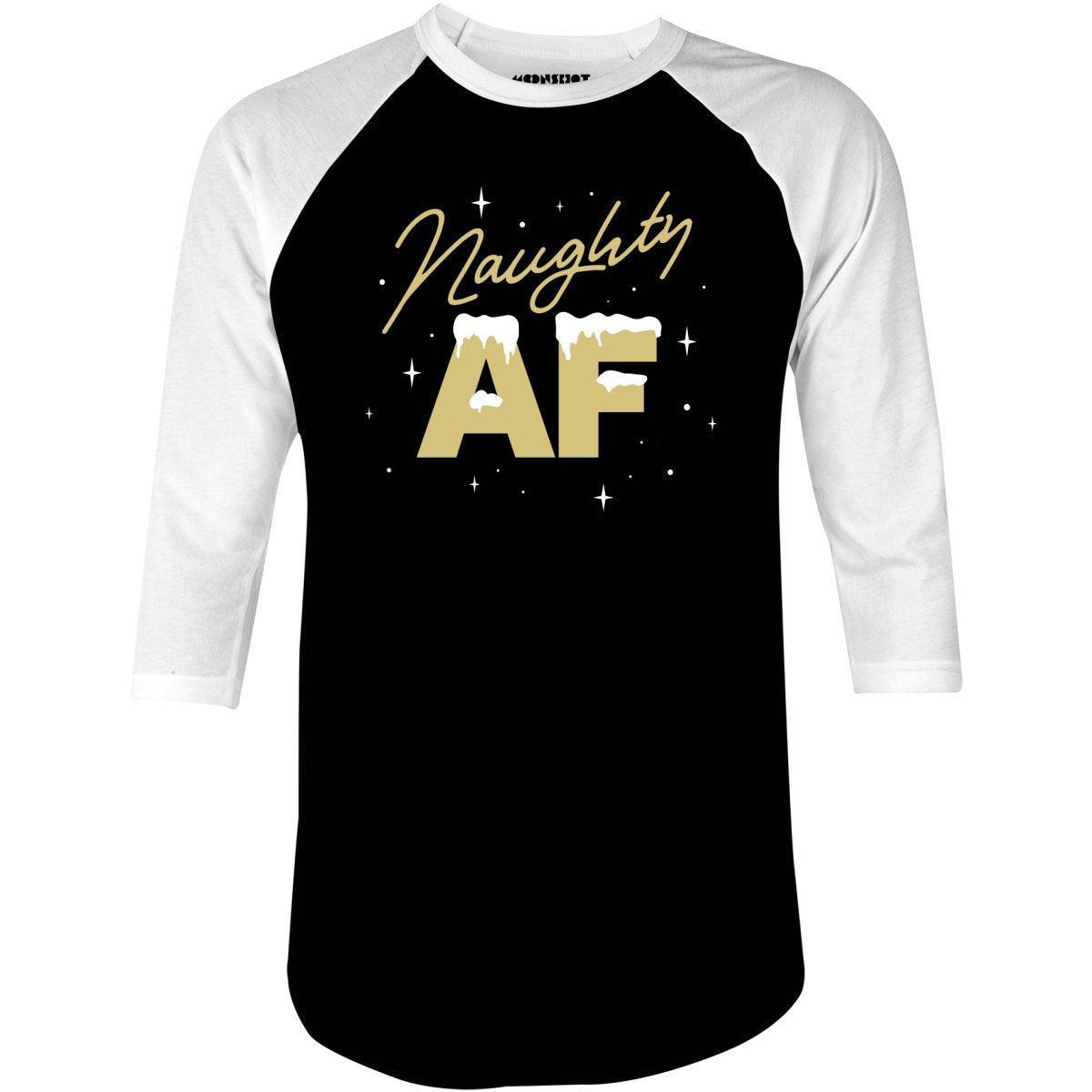 Naughty AF - 3/4 Sleeve Raglan T-Shirt Product Image