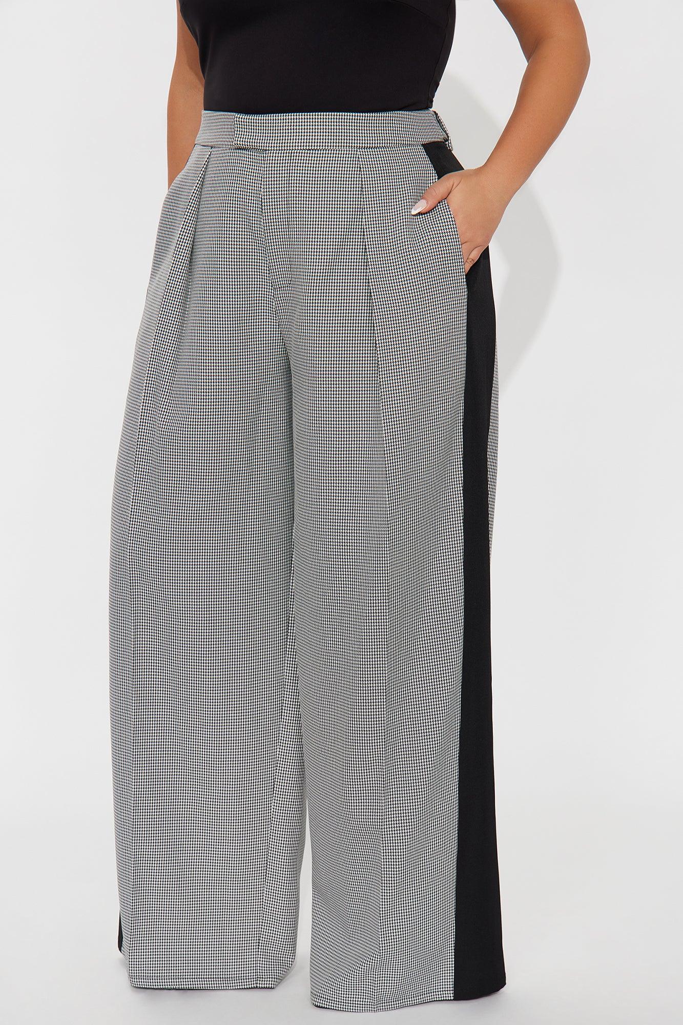 Jolie Houndstooth Trouser Pant 33 - Black/combo Product Image
