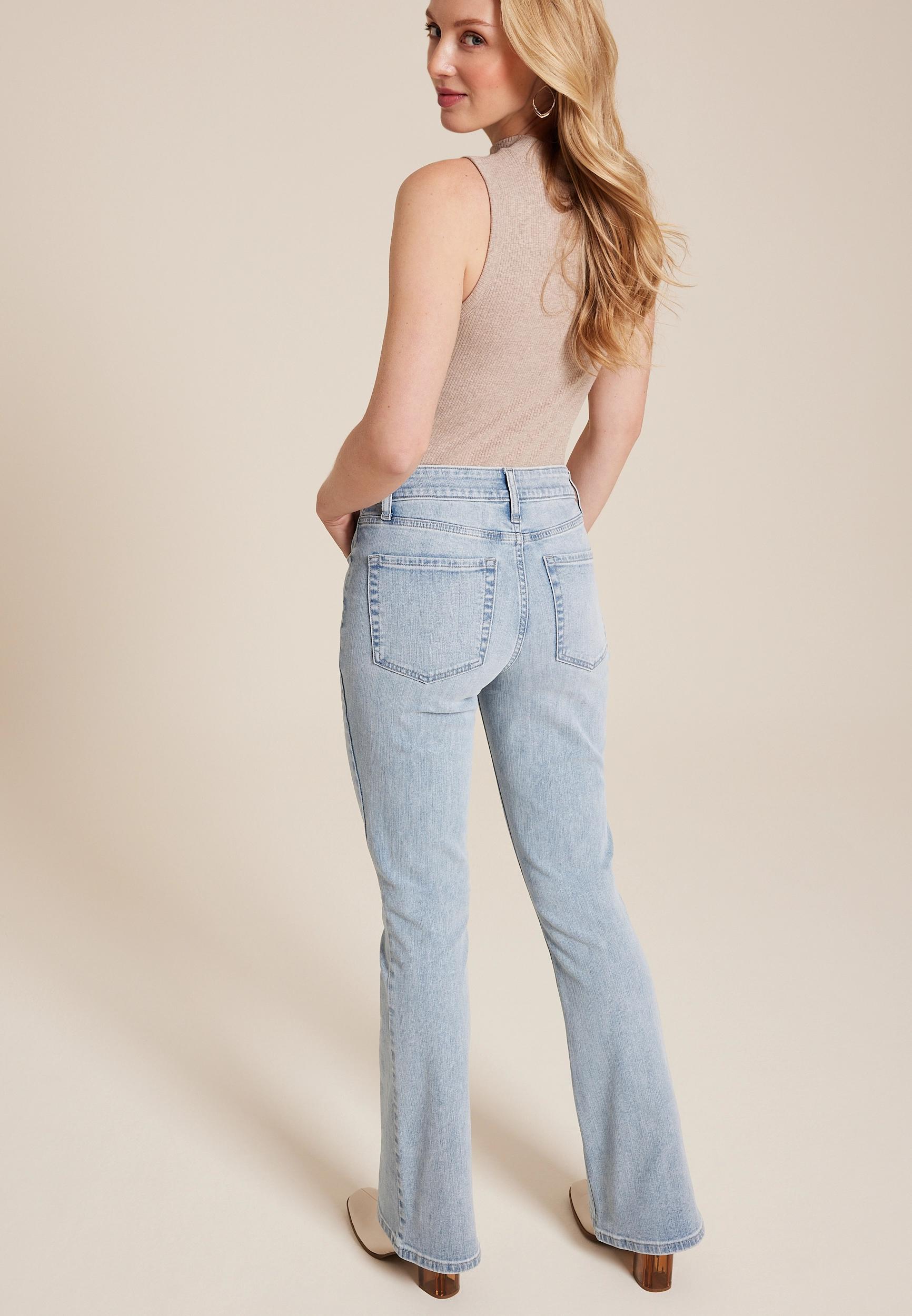 Maurices Womens Jeans Classic High Rise Flare Jean Blue Denim Size 18 Product Image