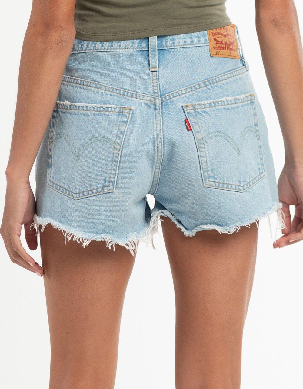 LEVI'S 501 High Rise Womens Denim Shorts - Ojai Top - LIGHT DESTRUCT Product Image