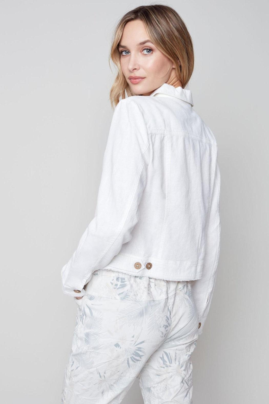 White Fray Jacket Product Image