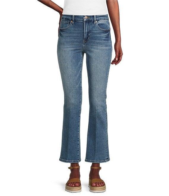 Dear John Jeanne Stretch Denim High Rise Kick Flare Cropped Jeans Product Image