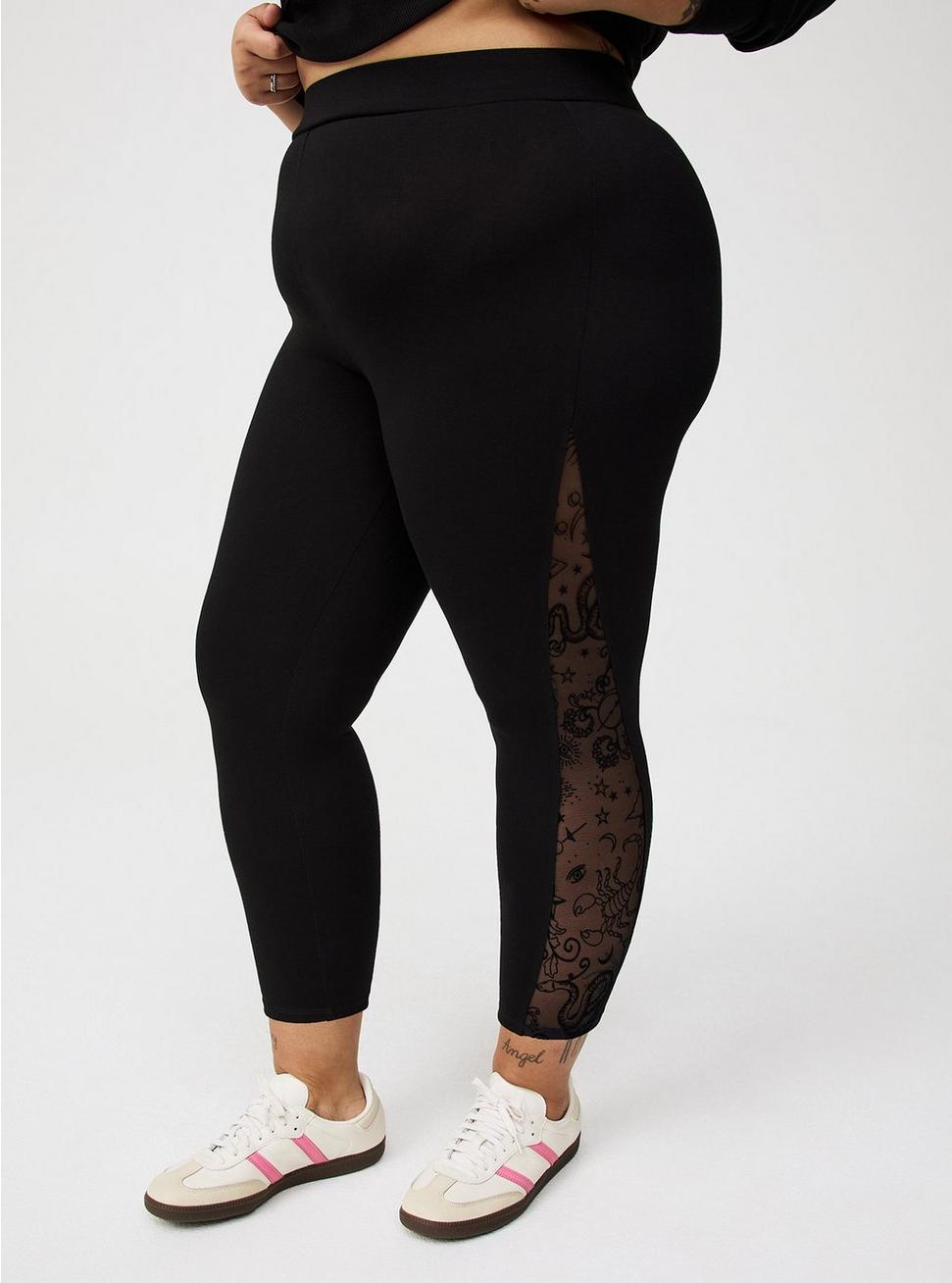 Crop Flocked Legging Product Image