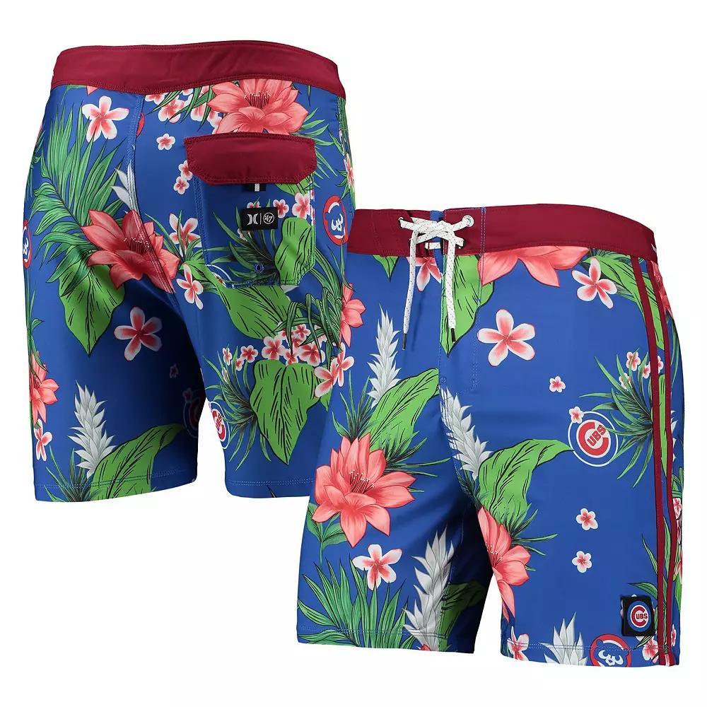 Men's Hurley x '47 Royal Chicago Cubs Phantom Tailgate Swim Shorts, Size: 31, Blue Product Image