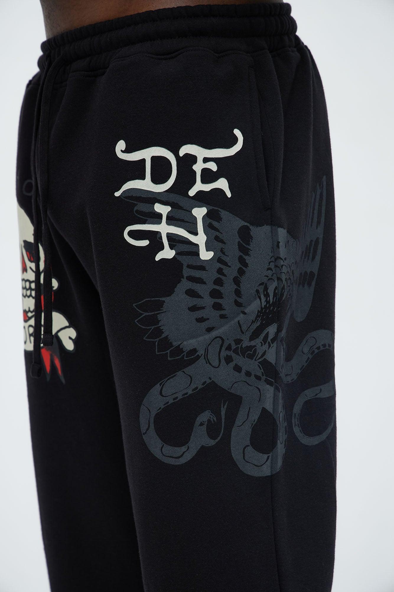 Ed Hardy Skull Glory Slim Sweatpants - Black Product Image