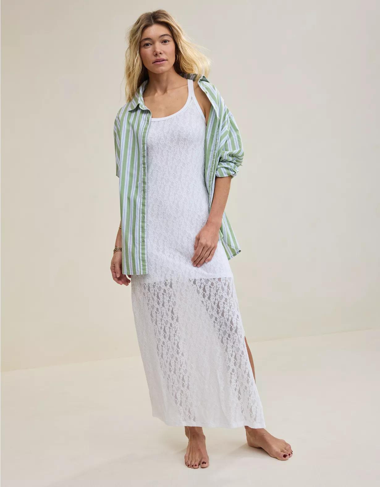 Aerie Vintage Lace Maxi Dress Product Image