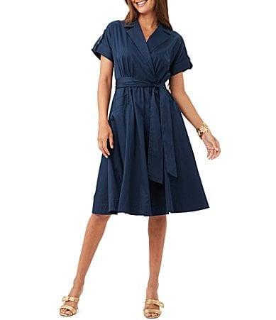 Commodore Organic Cotton Midi Wrap Shirtdress Product Image