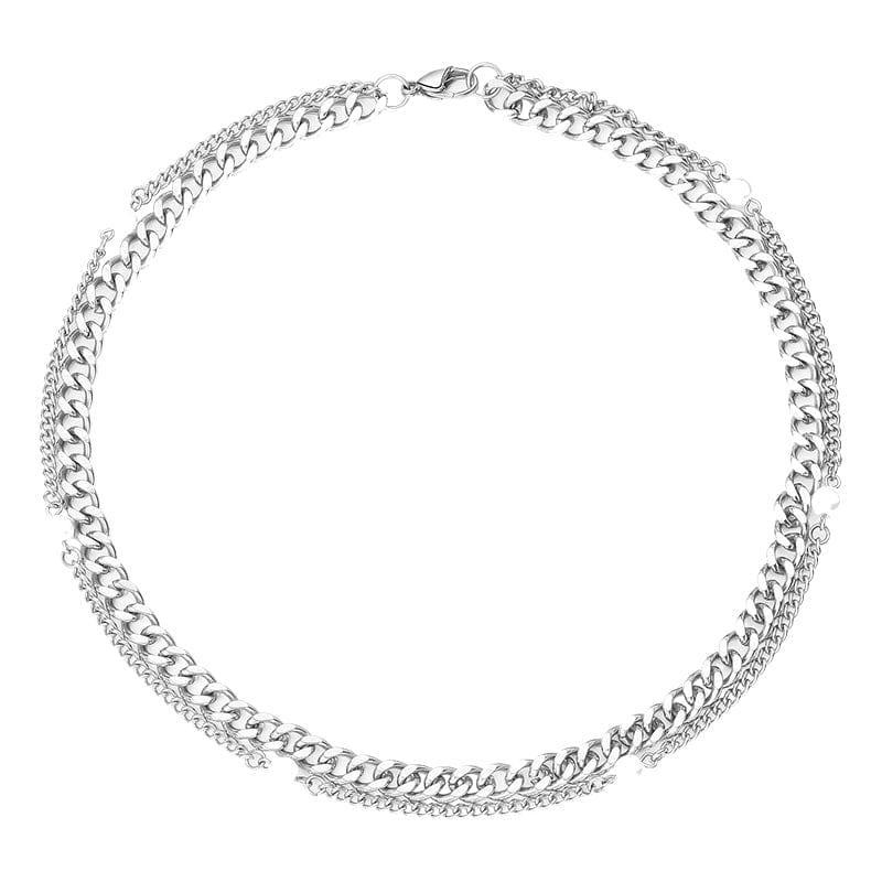 DOUBLE LAYER PEARL CHAIN NECKLACE Product Image