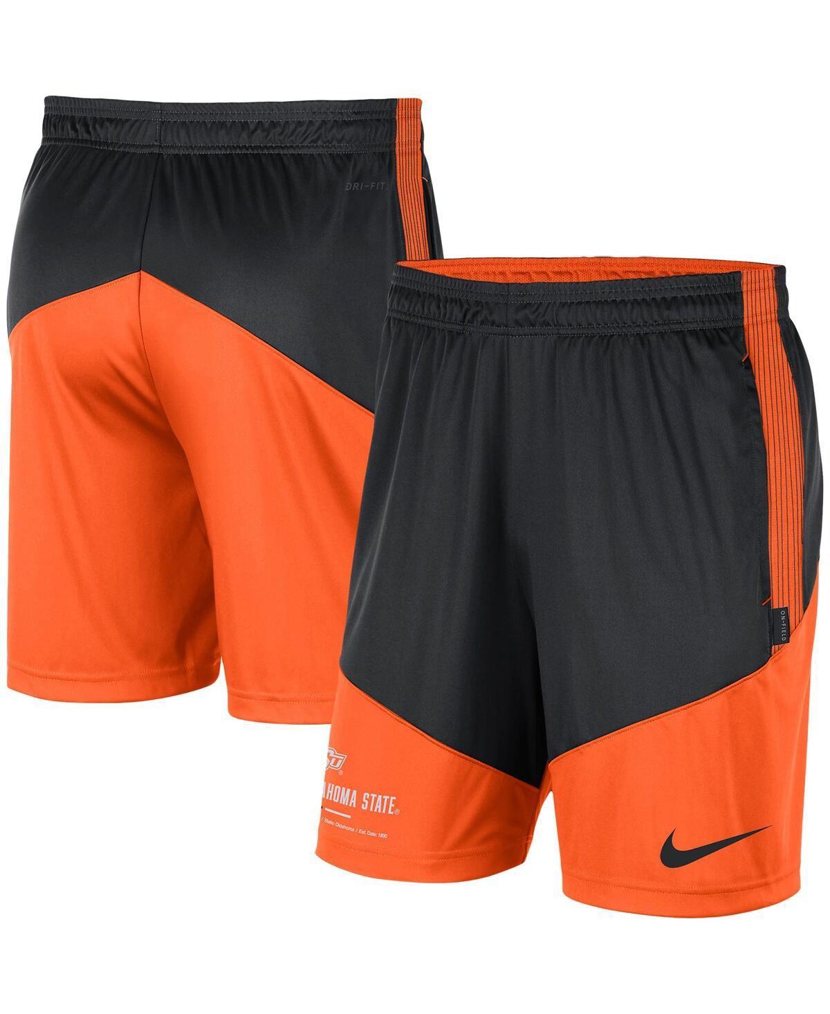 Men's Nike Black/Orange Oklahoma State Cowboys Team Performance Knit Shorts, Size: 2XL Product Image