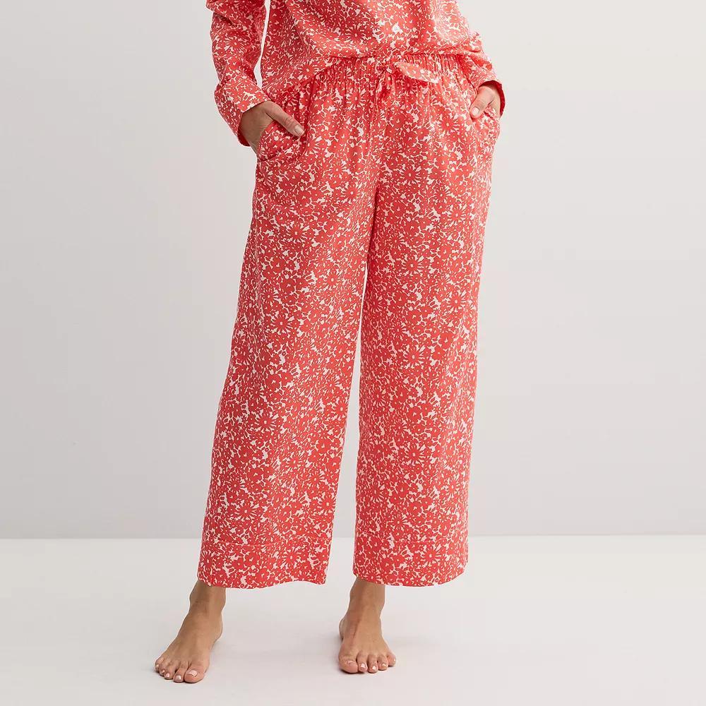 Women's Sonoma Goods For Life® Woven Sleep Pants, Size: XL, Pink Floral Product Image