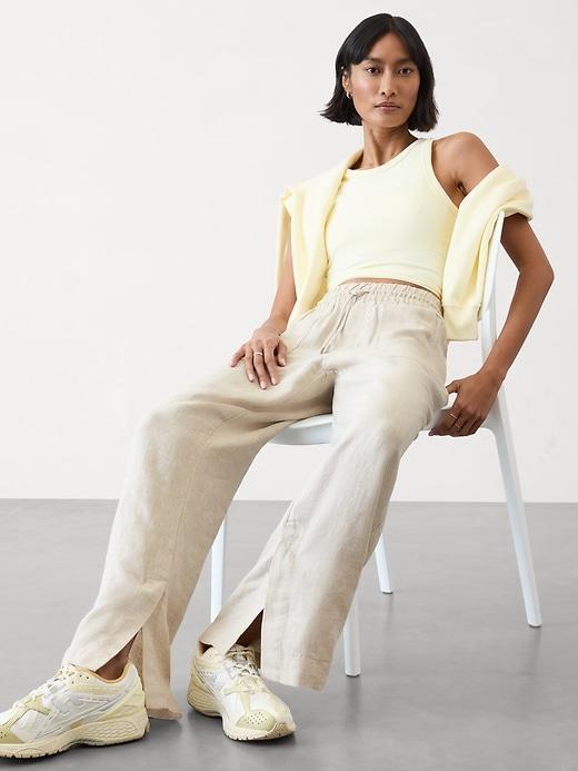 Retreat Linen High Rise Wide Leg Pant Product Image