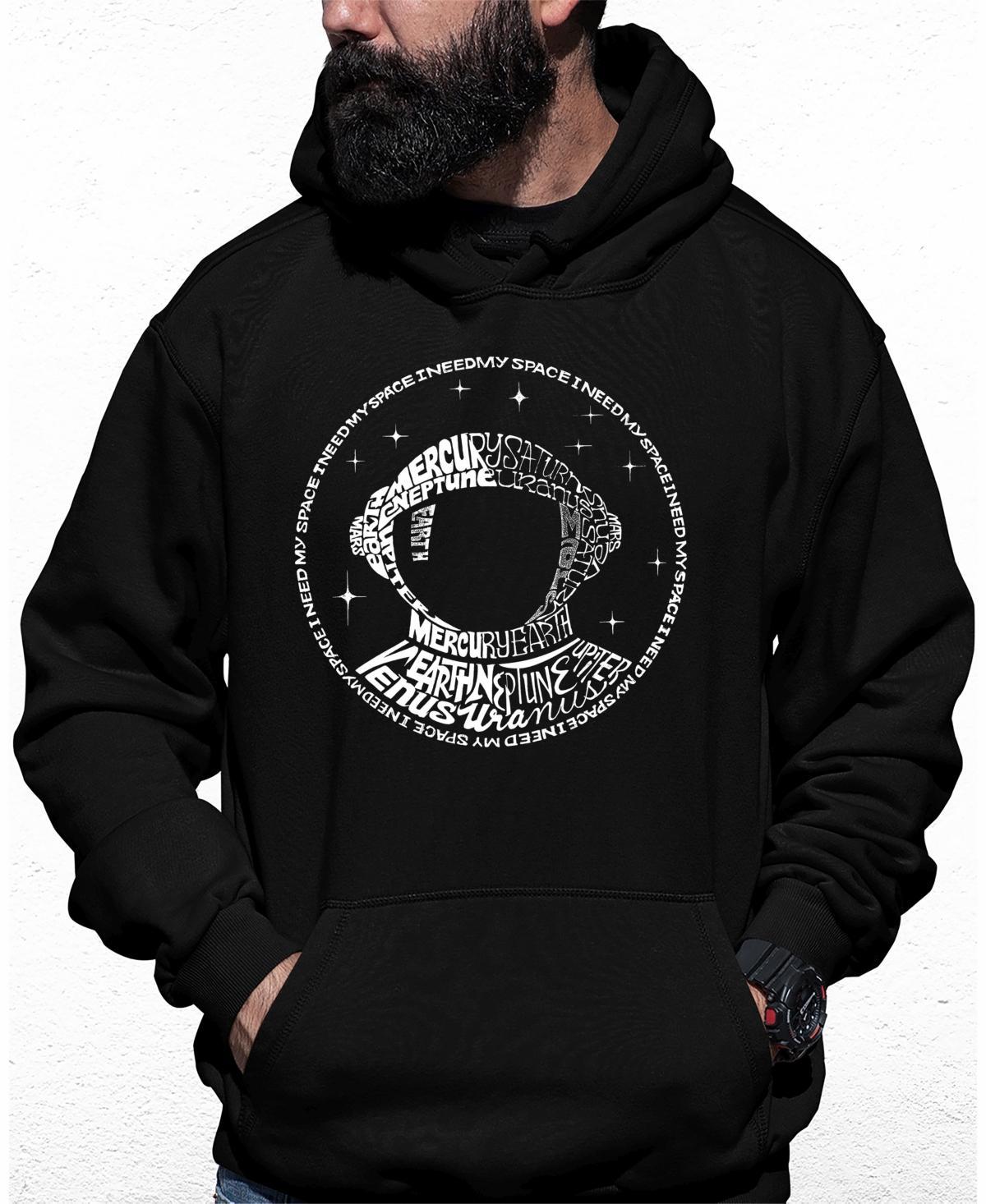 Mens I Need My Space Astronaut Word Art Hooded Sweatshirt Product Image